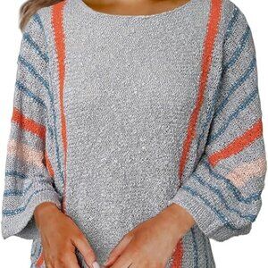 Dokotoo Women's Color Block Striped Sweater